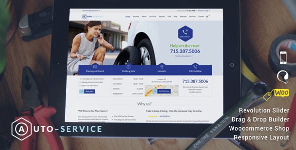 دانلود قالب وردپرس Auto Repair & Car Mechanic