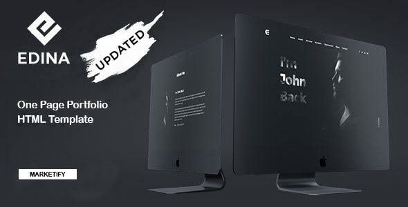دانلود قالب نمونه کار حرفه ای Edina - قالب HTML شخصی و نمونه کار