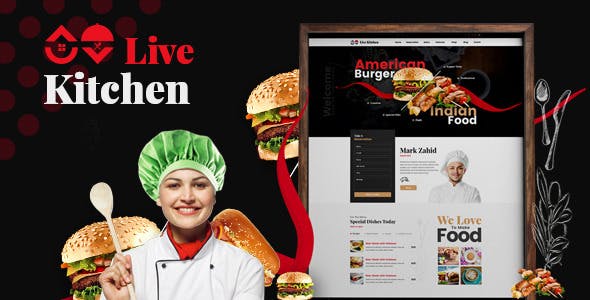 دانلود قالب وردپرس Livekitchen - پوسته رستوران و کافه واکنش گرا وردپرس