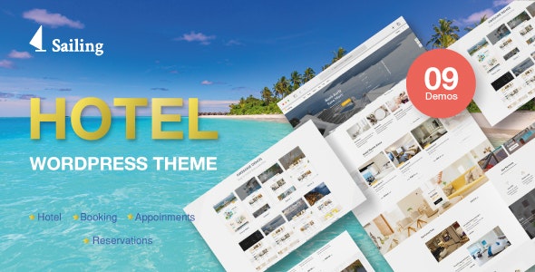 دانلود قالب وردپرس Sailing Hotel - پوسته هتل و گردشگری راستچین وردپرس