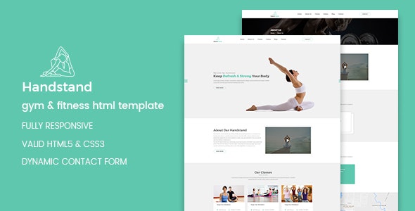 دانلود قالب سایت Handstand - قالب HTML تناسب اندام و باشگاه ورزشی