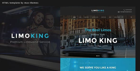 دانلود قالب سایت Limo King - قالب HTML کرایه خودرو و راننده
