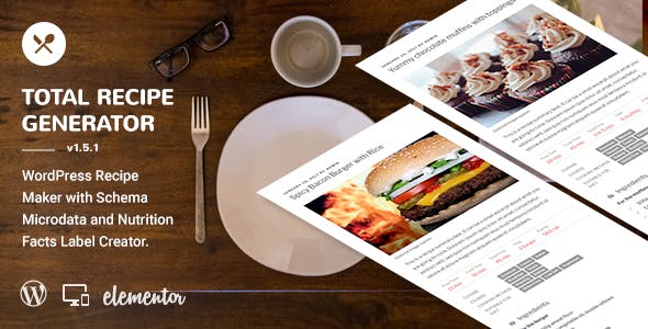 دانلود افزونه وردپرس Total Recipe Generator - ایجاد دستور پخت در وردپرس