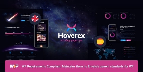 دانلود قالب NFT و ارز دیجیتال وردپرس Hoverex