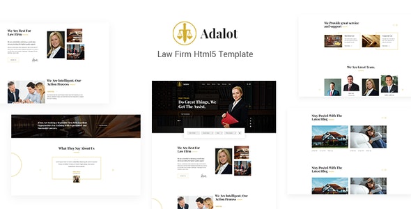 دانلود قالب سایت Adalot - قالب HTML چند منظوره وکالت و دادگستری