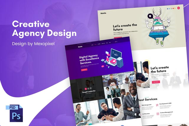 دانلود قالب Creative Business Agency - قالب PSD خلاقانه و شرکتی
