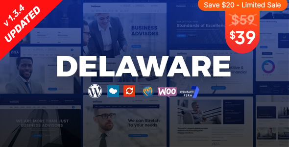 دانلود قالب وردپرس Delaware - پوسته امور مالی حرفه ای وردپرس
