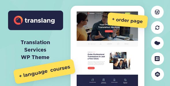 دانلود قالب وردپرس Translang - پوسته آموزشگاه زبان و خدمات ترجمه وردپرس