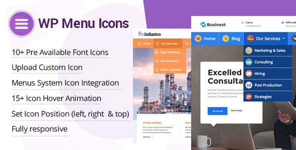 دانلود افزونه وردپرس WP Menu Icons - ایجاد و مدیریت آیکون در منو وردپرس