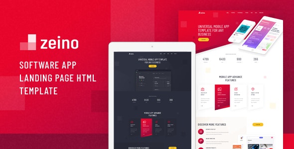 دانلود قالب سایت Zeino - قالب HTML تکنولوژی و صفحه فرود