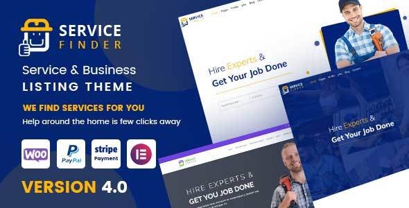 دانلود قالب دایکتوری مشاغل وردپرس Service Finder