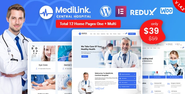 دانلود قالب وردپرس Medilink - پوسته پزشکی و درمانگاه وردپرس