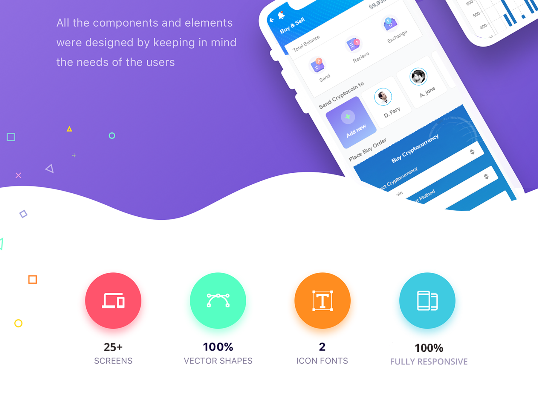 دانلود قالب موبایل Cryptova Wallet App - قالب HTML مدیریت اپلیکیشن
