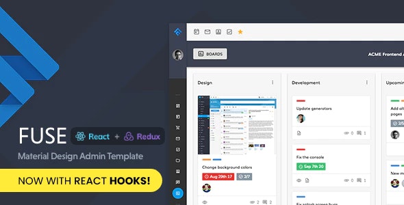 دانلود قالب مدیریت Fuse - قالب React و متریال مدیریت و داشبورد سایت