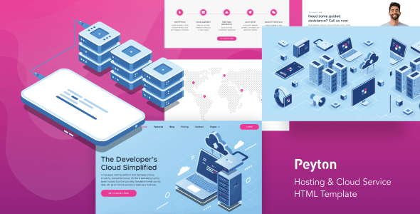 دانلود قالب هاستینگ Peyton - قالب HTML هاستینگ و شرکت های میزبانی