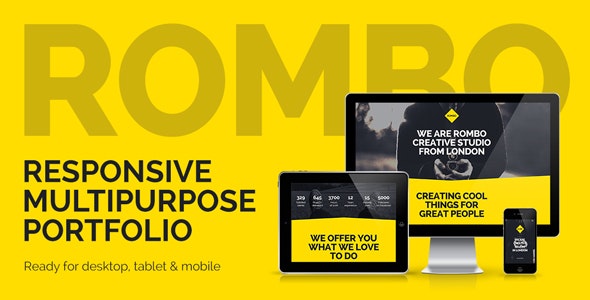 دانلود قالب میوز Rombo - قالب چند منظوره و واکنش گرا نمونه کار Adobe Muse