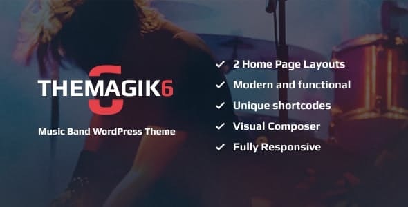 دانلود قالب وردپرس The Magic 6 - پوسته موسیقی حرفه ای و متفاوت وردپرس