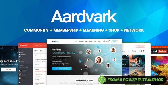 دانلود قالب وردپرس Aardvark - پوسته جامعه مجازی وراست چین بادی پرس
