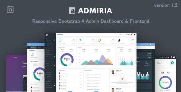 دانلود قالب سایت Admiria - قالب مدیریت و داشبورد بوت استرپ