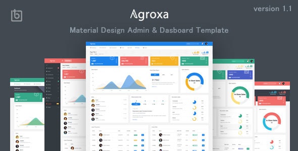 دانلود قالب سایت Agroxa - قالب مدیریت سایت و داشبورد حرفه ای