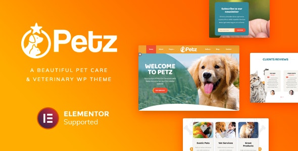 دانلود قالب وردپرس Petz - پوسته دامپزشکی و مراقبت از حیوانات وردپرس