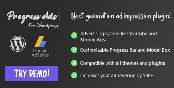 دانلود افزونه وردپرس Progress Ads - افزونه تبلیغات حرفه ای و متفاوت وردپرس