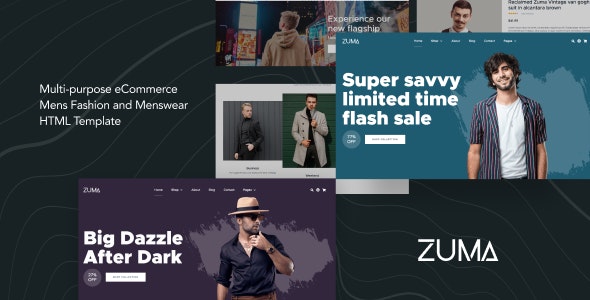 دانلود قالب سایت Zuma - قالب HTML فروشگاهی حرفه ای و واکنش گرا
