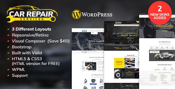 دانلود قالب وردپرس Car Repair - پوسته مکانیک خودرو حرفه ای وردپرس