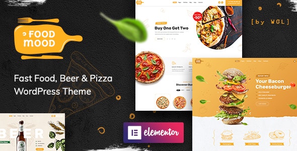 Foodmood - Cafe & Delivery WordPress Theme دانلود قالب وردپرس Foodmood - پوسته کافه و رستوران حرفه ای وردپرس