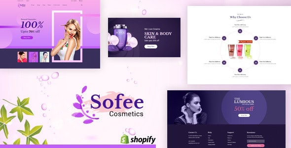 دانلود قالب فروشگاهی Sofee - قالب فروشگاه لوازم آرایشی و بهداشتی شاپیفای