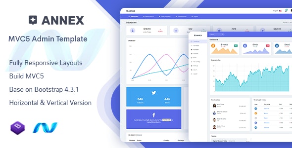 دانلود قالب مدیریت Annex - قالب ادمین و داشبورد حرفه ای