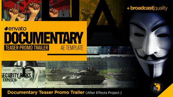 دانلود پروژه افتر افکت Documentary Teaser Promo Trailer