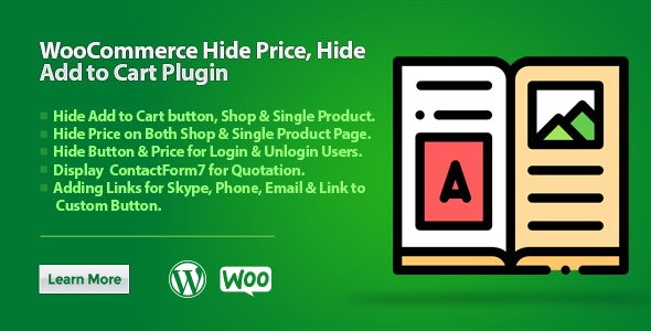 دانلود افزونه ووکامرس WooCommerce Hide Price, Hide Add to Cart