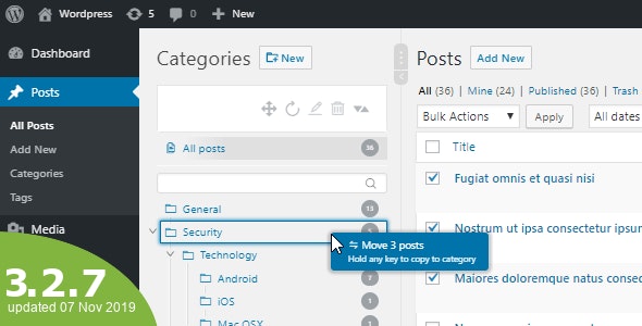 دانلود افزونه وردپرس WordPress Real Category Management