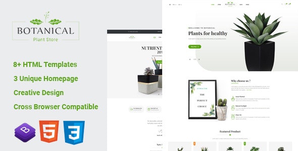 دانلود قالب سایت Botanical - قالب فروشگاهی چند منظوره HTML5