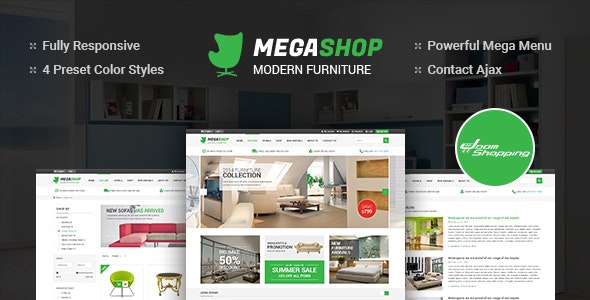 دانلود قالب فروشگاهی جوملا MegaShop - قالب چند منظوره و حرفه ای جوملا