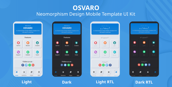 دانلود قالب سایت Osvaro - قالب موبایل نئومورفیسم حرفه ای و واکنش گرا