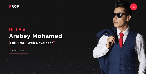 دانلود قالب سایت Prop - قالب نمونه کار و سایت شخصی HTML