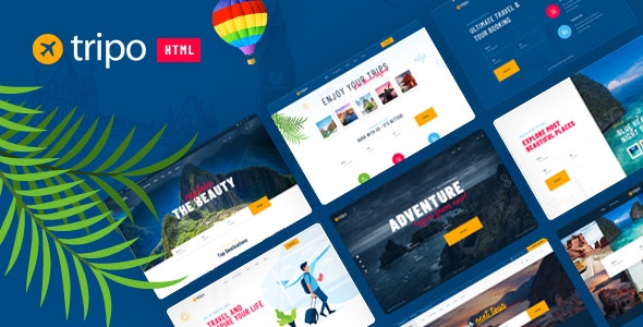 دانلود قالب سایت Tripo - قالب گردشگری و مسافرت HTML