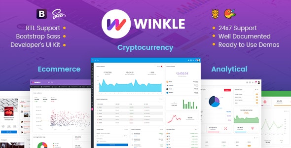 دانلود قالب سایت Winkle - قالب مدیریت و داشبورد بوت استرپ حرفه ای