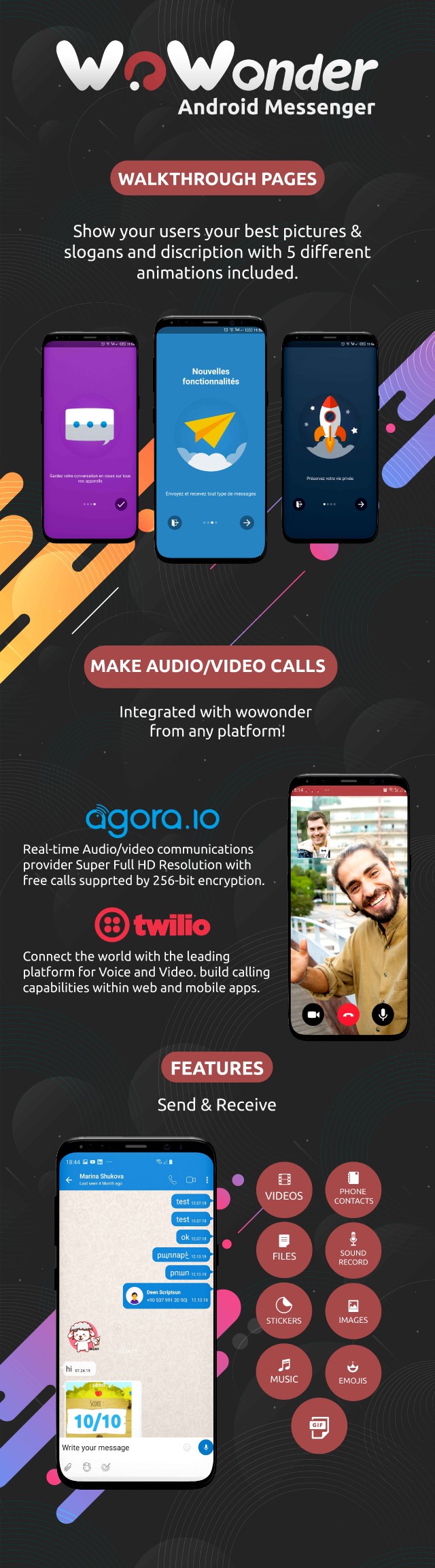 WoWonder Android Messenger - Mobile Application for WoWonder Social Script
