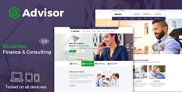 دانلود قالب سایت Advisor - قالب شرکتی و کسب و کار حرفه ای HTML