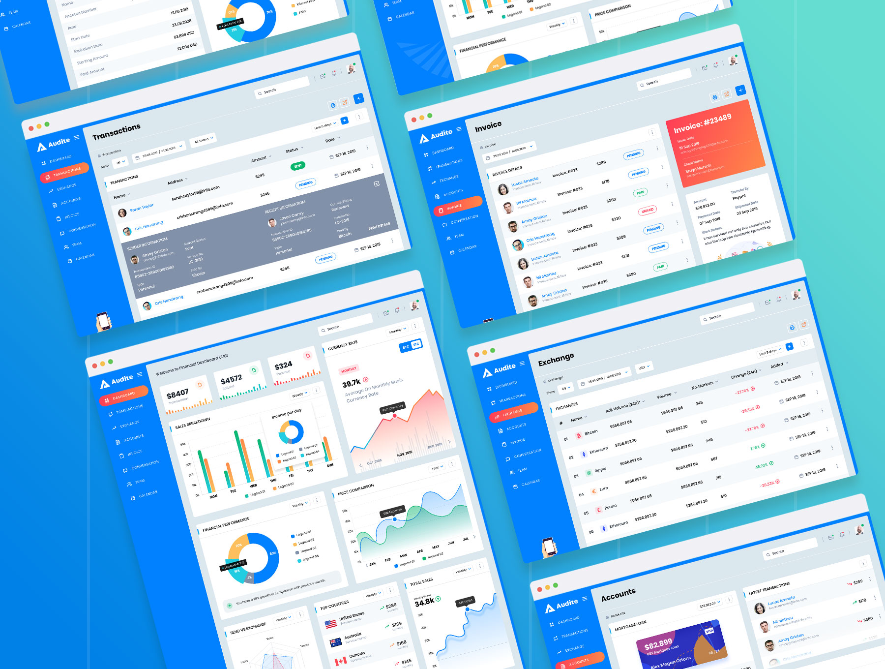 دانلود UI Kit مدیریت Audite