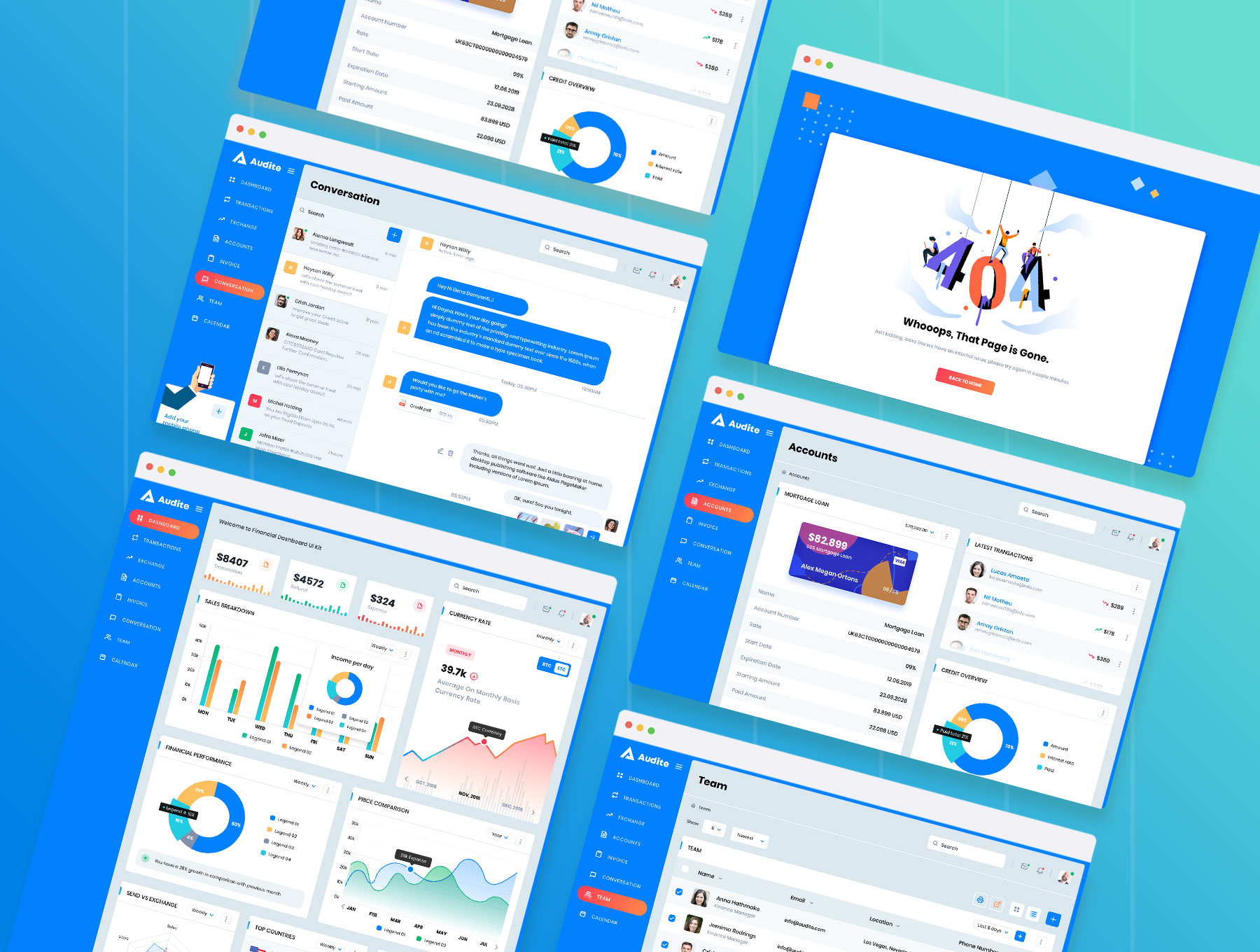 دانلود UI Kit مدیریت Audite