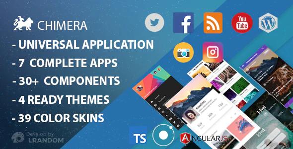 دانلود سورس اپلیکیشن iOS و اندروید Chimera - اپلیکیشن چند منظوره و قدرتمند