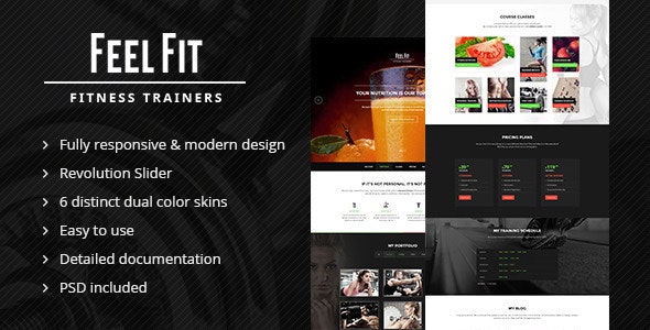 دانلود قالب سایت Personal Trainer - قالب تک صفحه ای و ورزشی HTML5