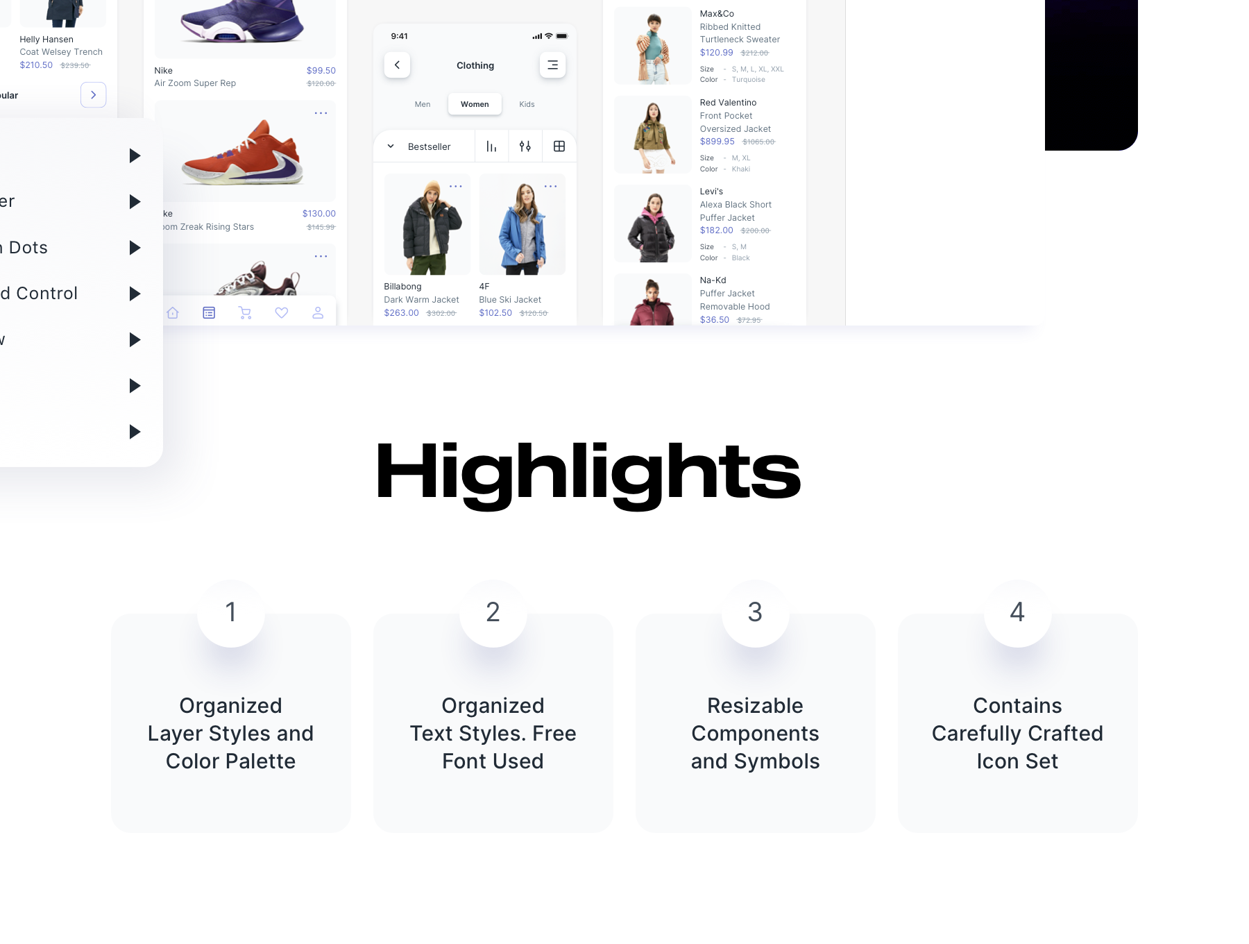 دانلود UI Kit اپلیکیشن موبایل فروشگاهی