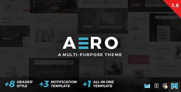 دانلود قالب ایمیل Aero - قالب ایمیل و خبرنامه حرفه ای و واکنش گرا