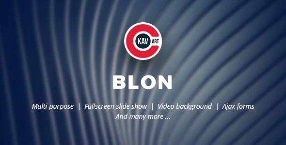 دانلود قالب سایت Blon - قالب نمونه کار شخصی و خلاقانه HTML