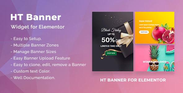 دانلود افزونه وردپرس HT Banner - ساخت بنر خلاقانه و حرفه ای توسط المنتور